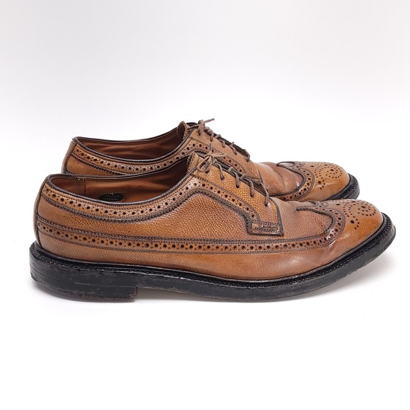 Florsheim Imperial OXFORD Mens Shoes Size 10.5 C WINGTIP Gunboat Kenmoor Brown - Picture 5 of 12